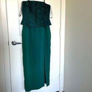 Daymor Couture classic long gown with front slit